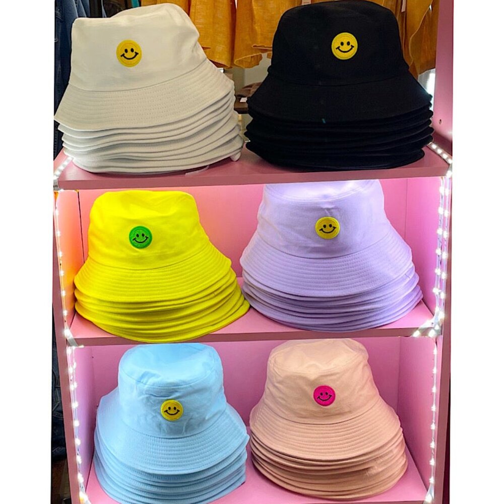 Happy Face Bucket Hat - Adjustable & Stylish